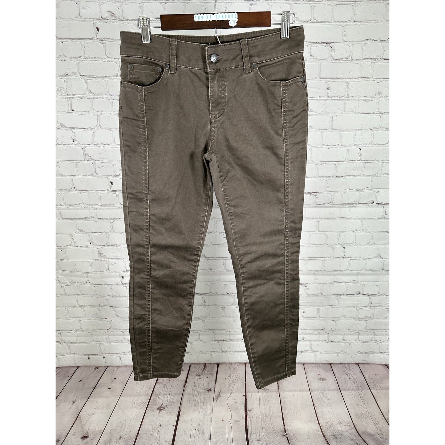 prAna Brown Denim Carlotta Crop Skinny Mid Rise Women’s Pants 8 (28 x 27)