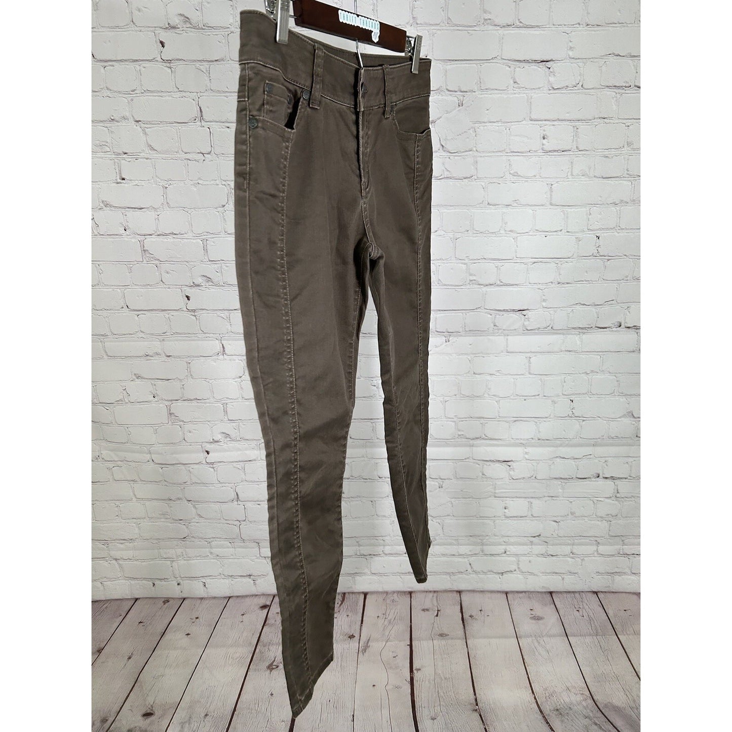 prAna Brown Denim Carlotta Crop Skinny Mid Rise Women’s Pants 8 (28 x 27)