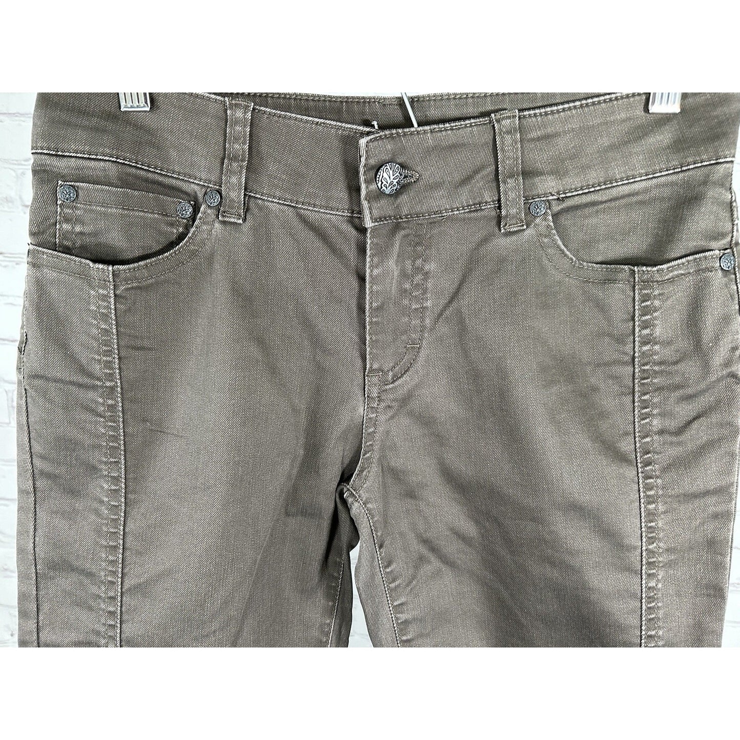 prAna Brown Denim Carlotta Crop Skinny Mid Rise Women’s Pants 8 (28 x 27)