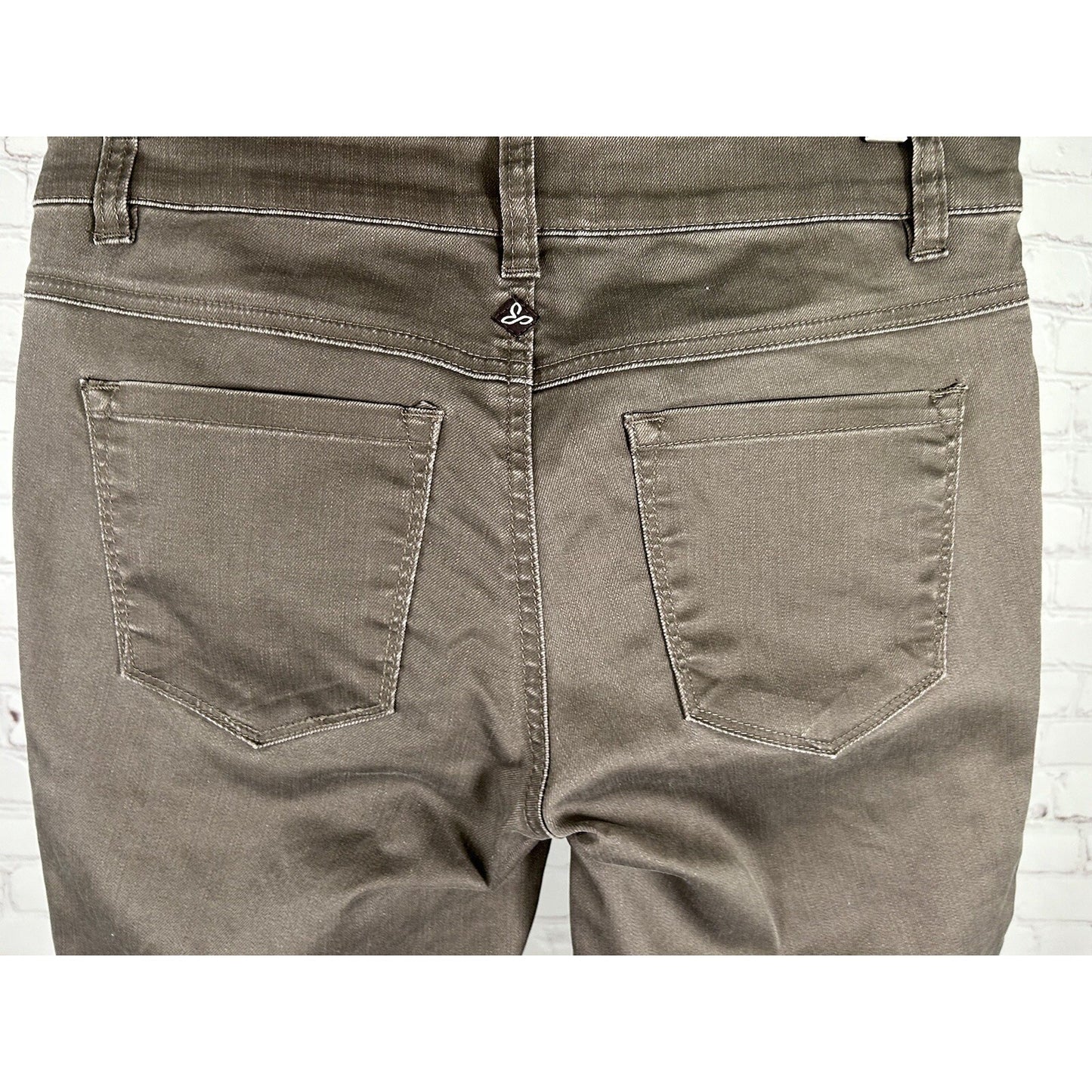 prAna Brown Denim Carlotta Crop Skinny Mid Rise Women’s Pants 8 (28 x 27)