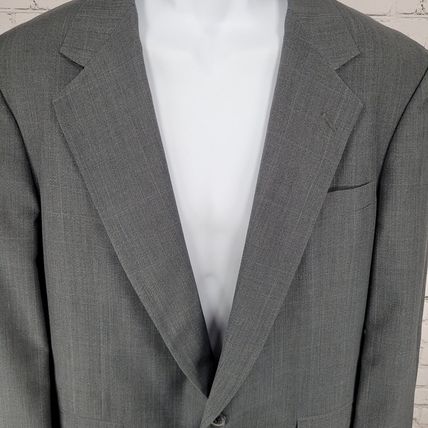 VTG Corbin Grey Full 2 Piece Suit Set USA Made Jacket Size 40 Cuffed Pants 33x32
