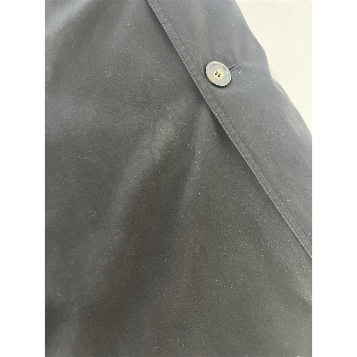 Lauren Ralph Lauren Black Microfiber Wool Blend Liner Belted Trench Coat  44R