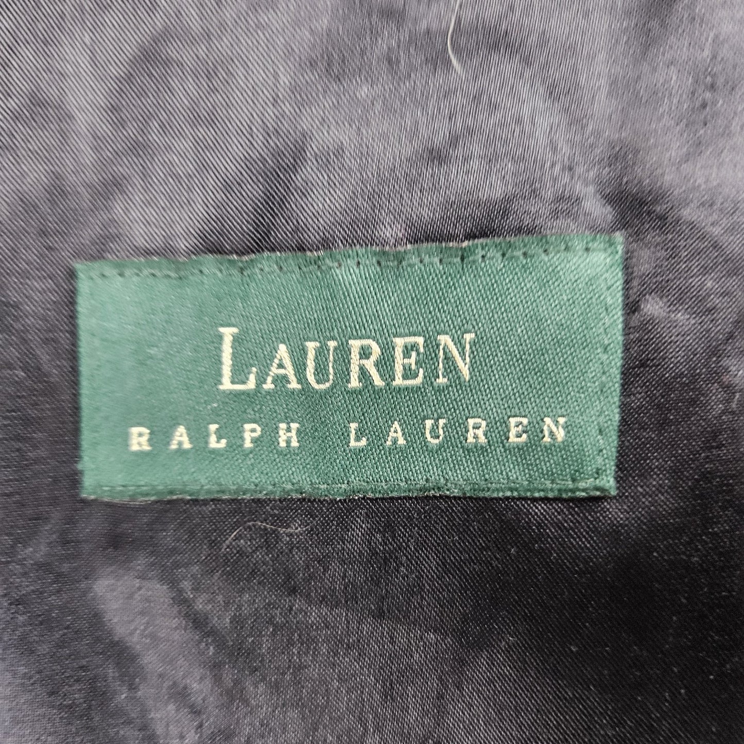 Lauren Ralph Lauren Black Microfiber Wool Blend Liner Belted Trench Coat  44R