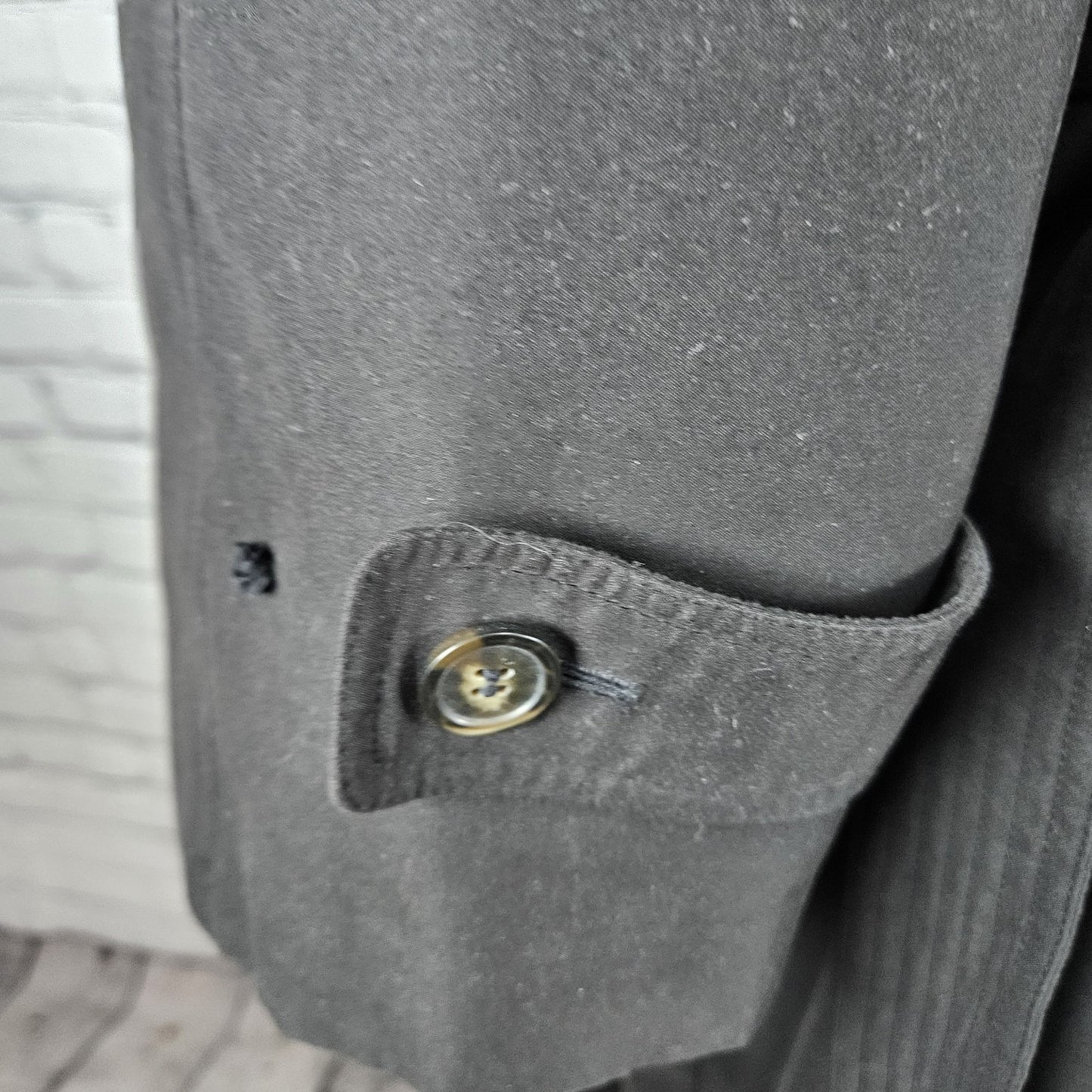 Lauren Ralph Lauren Black Microfiber Wool Blend Liner Belted Trench Coat  44R