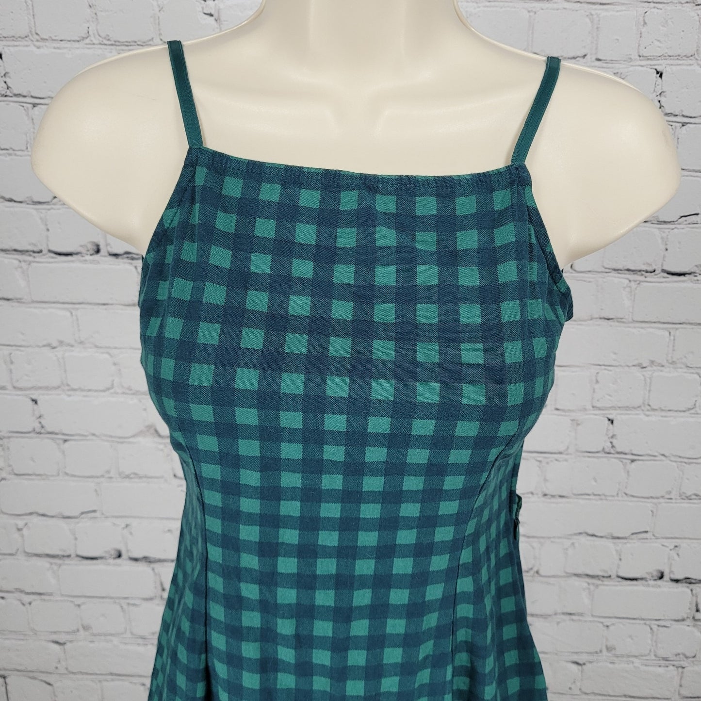 Urban Outfitters Green Strappy Back Lightweight Stretch Mini Dress Size Small S