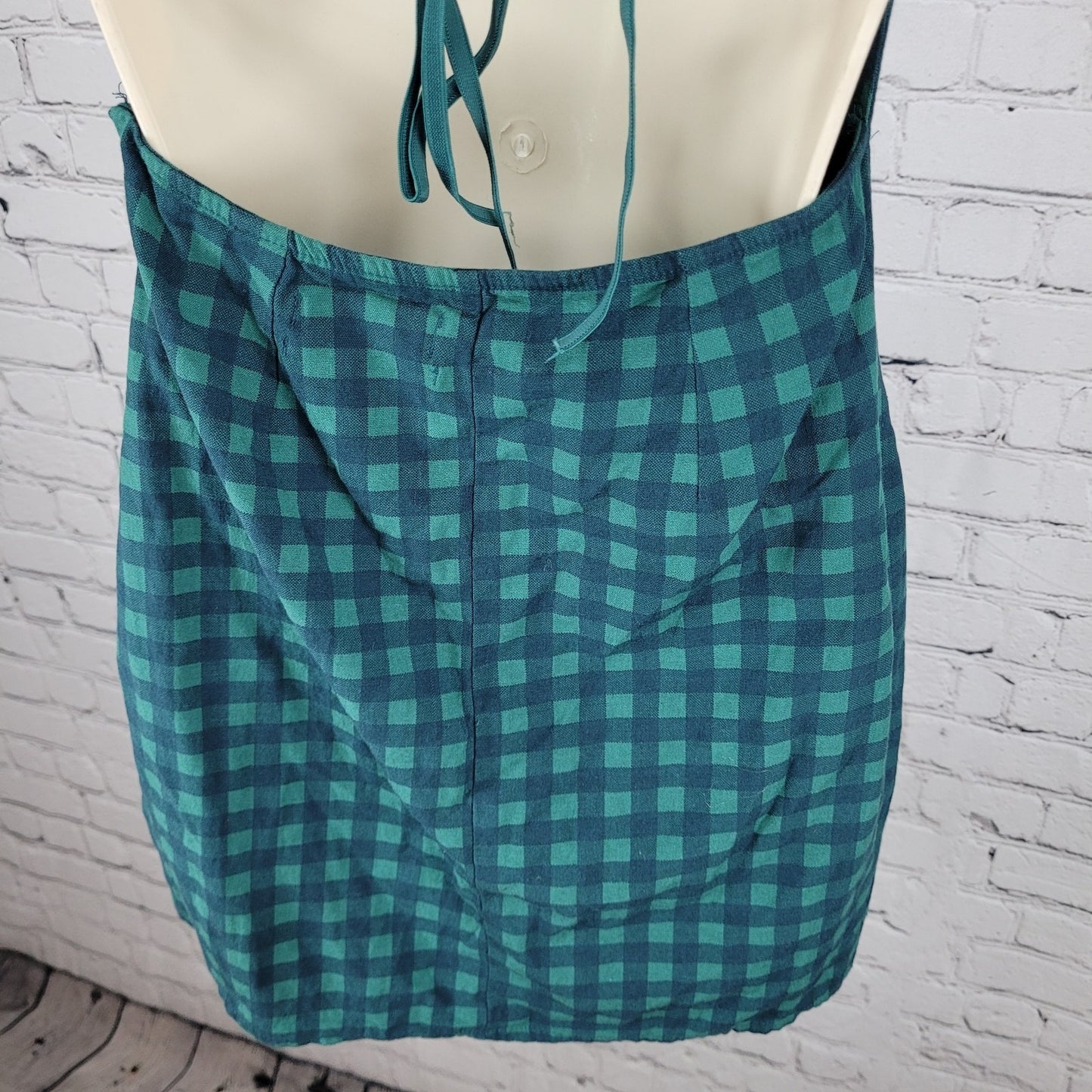 Urban Outfitters Green Strappy Back Lightweight Stretch Mini Dress Size Small S