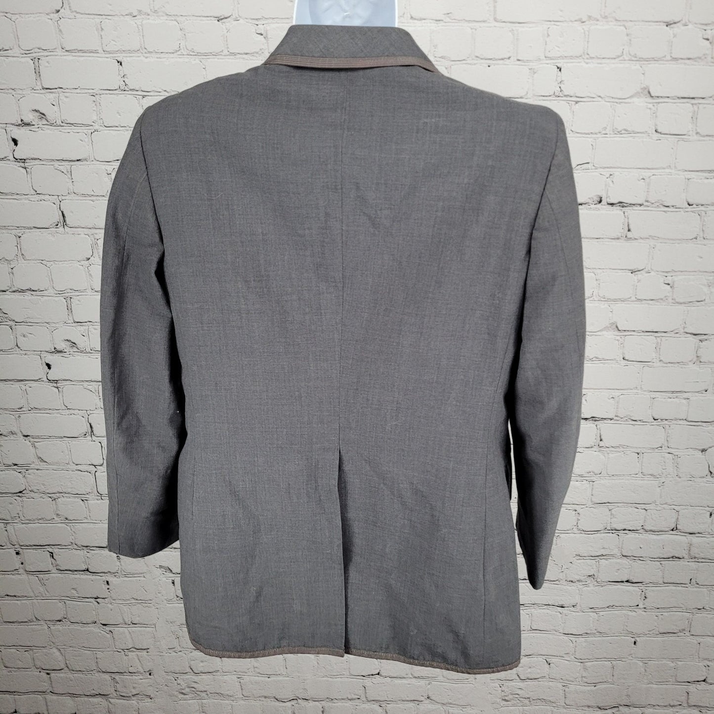 VTG Mike Martin Grey 1 Button Peak Western Vented Tuxedo Sport Coat Size 40S