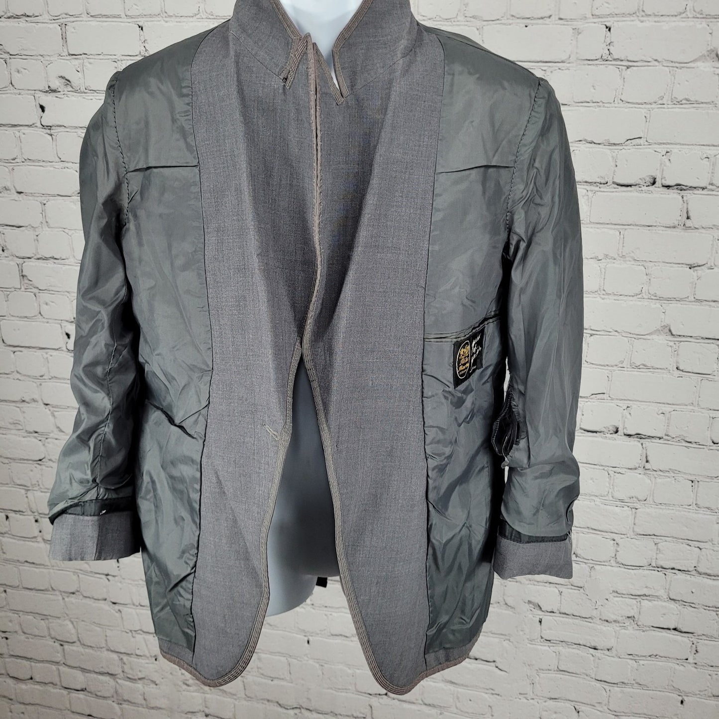 VTG Mike Martin Grey 1 Button Peak Western Vented Tuxedo Sport Coat Size 40S