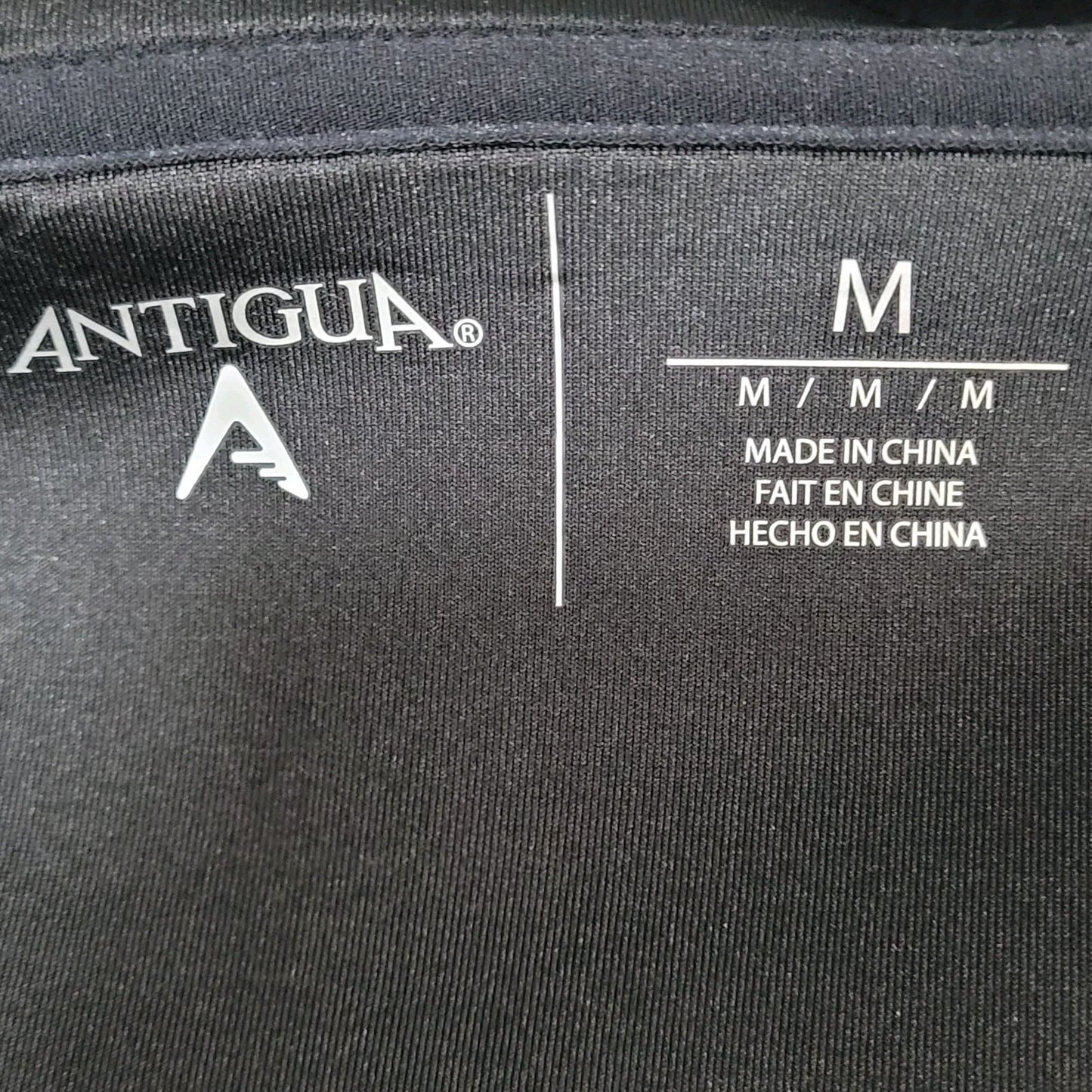 Antigua Black & Blue Falconhead Golf Hooded Full Zip Stretch Jacket Size Medium
