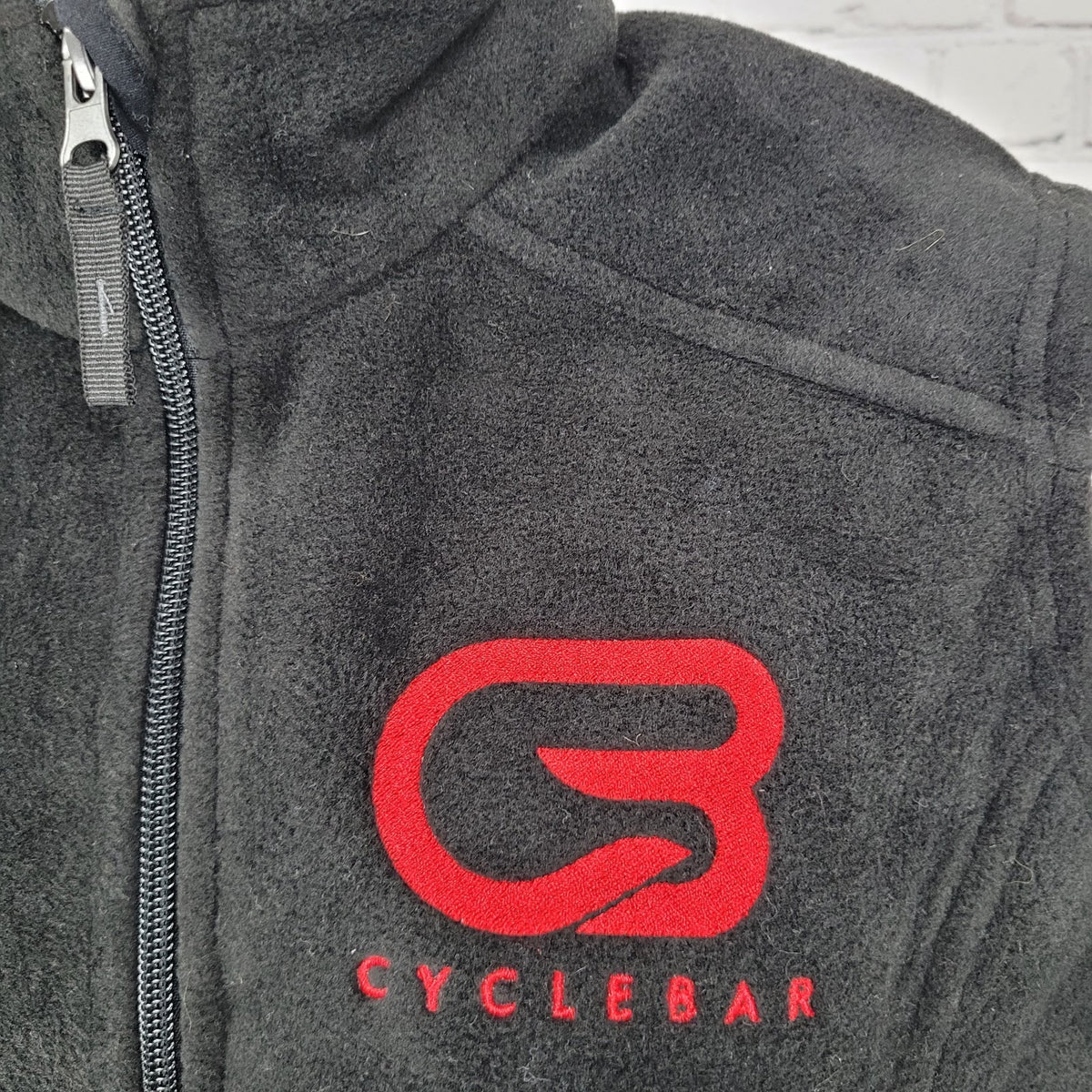 NWT Cyclebar Core365 Black Soft Fleece Full Zip Zipped Pockets Vest Size Small S