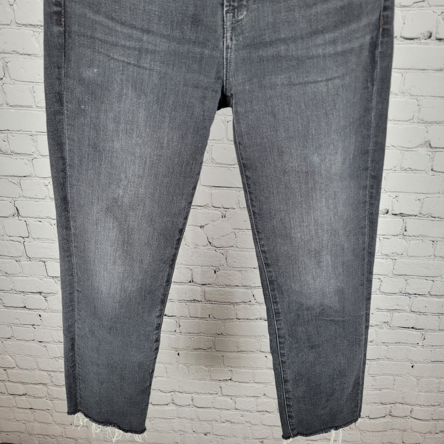 Edwin Grey Black Denim Mid Rise Straight Stretch Jeans USA Made Size 27 (27x26)