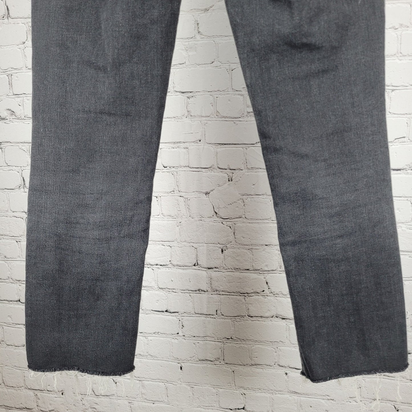 Edwin Grey Black Denim Mid Rise Straight Stretch Jeans USA Made Size 27 (27x26)