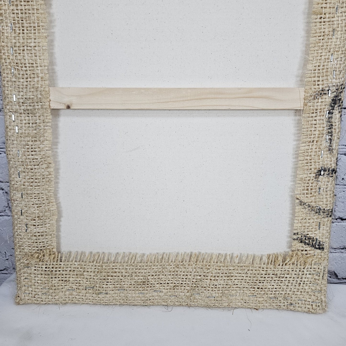 Cooperative Coffees Authentic Burlap Sack Wrapped Canvas Wood Framed Art 24x18