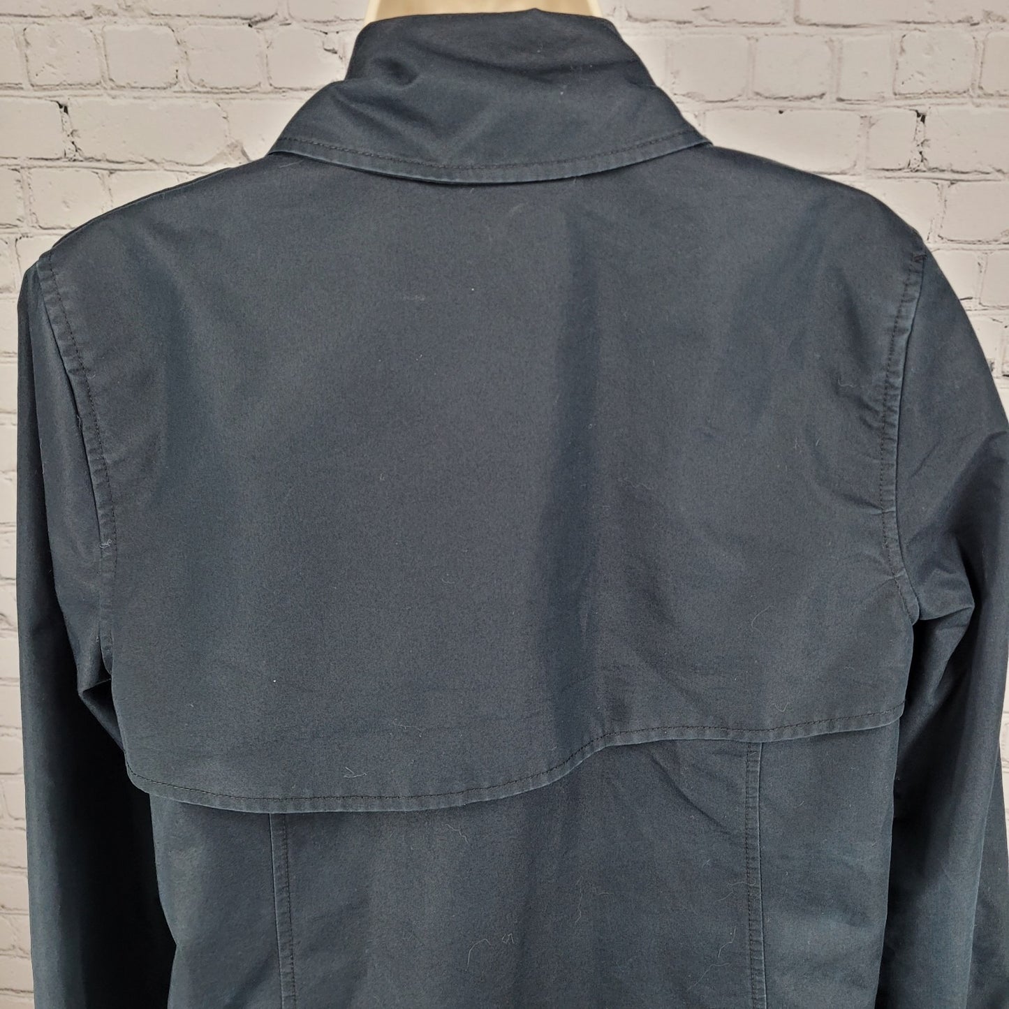 L.L. Bean Navy Double Breasted Buttoned Lined Pockets Trench Coat Small S