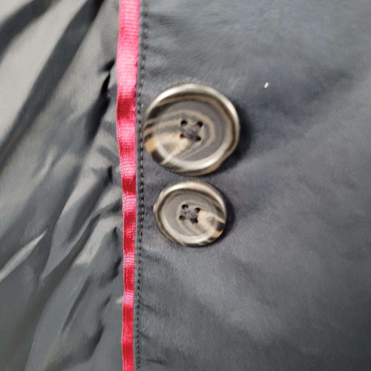 L.L. Bean Navy Double Breasted Buttoned Lined Pockets Trench Coat Small S