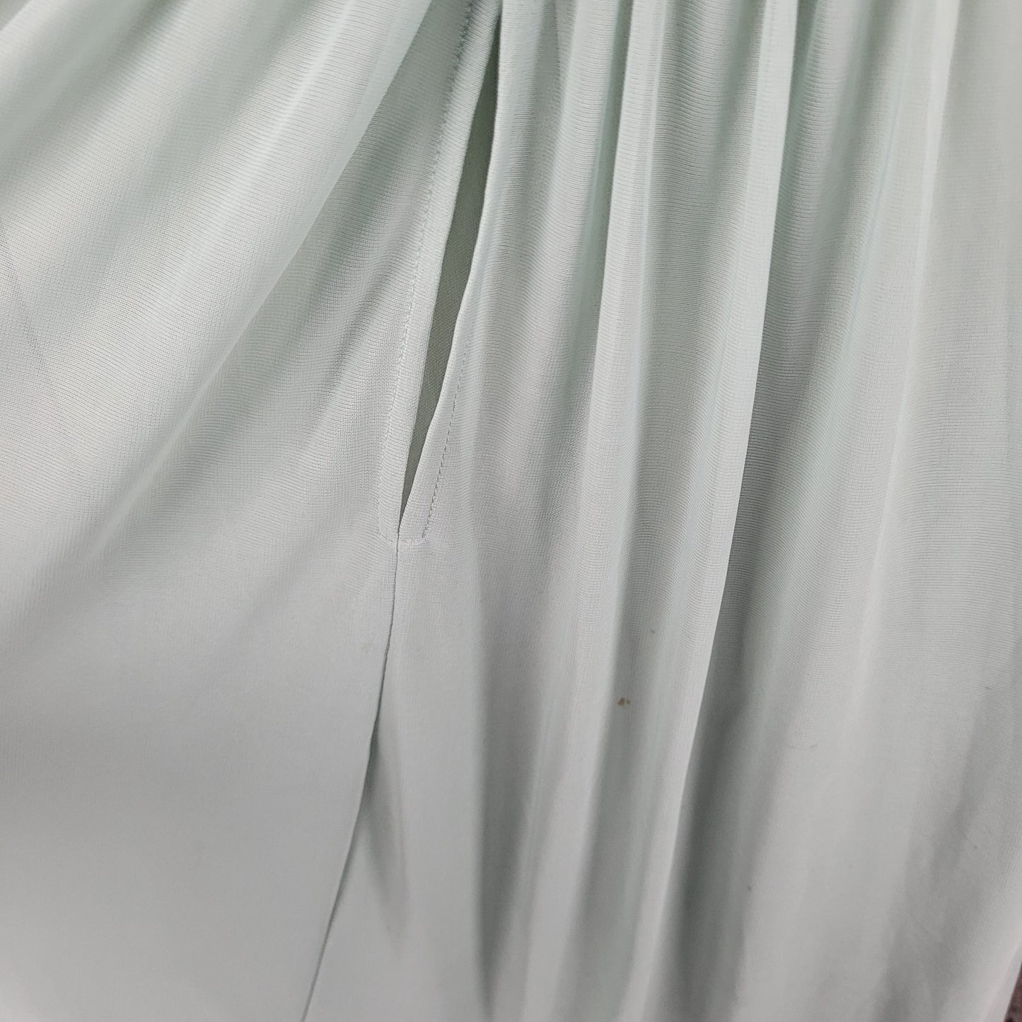 Birdy Grey Green Chiffon Strappy Sweetheart Pleated Lined Bridemaid Dress 2XL