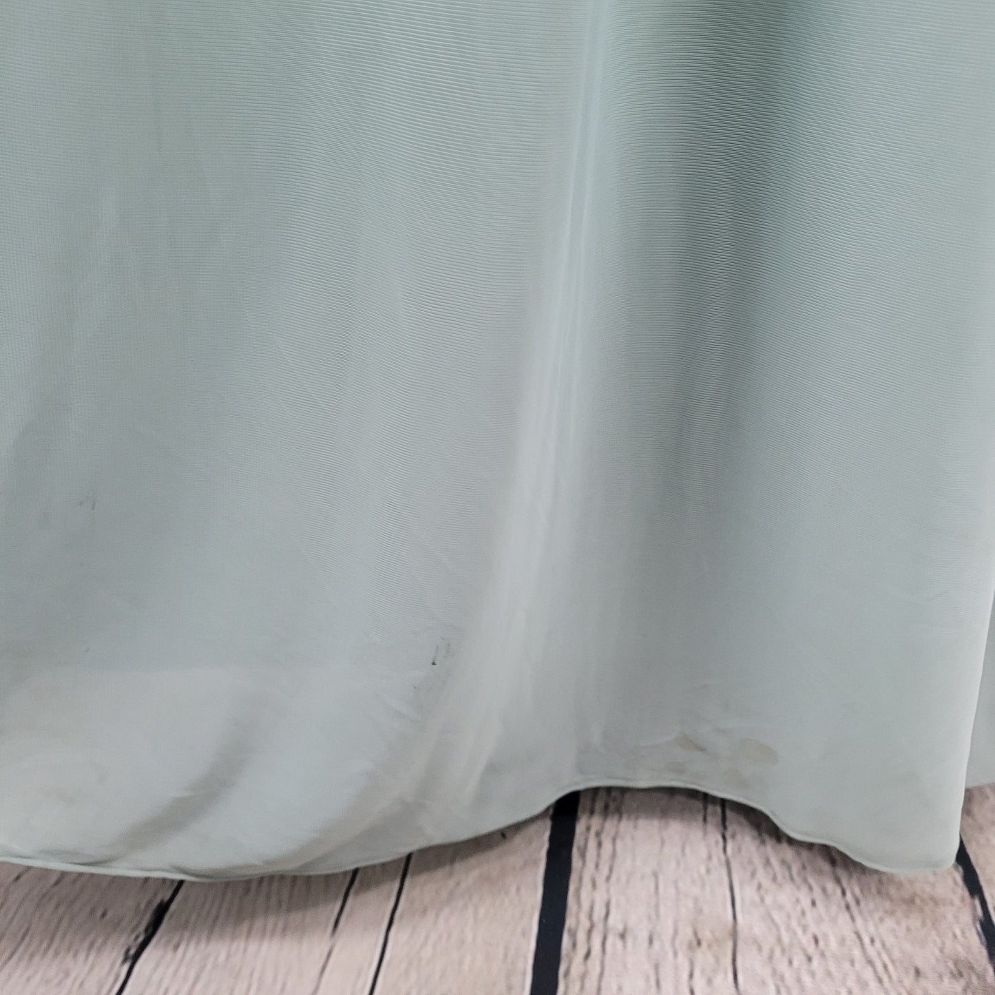 Birdy Grey Green Chiffon Strappy Sweetheart Pleated Lined Bridemaid Dress 2XL