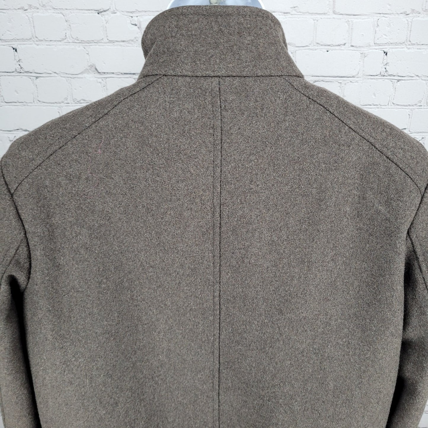 Kenneth Cole Brown Wool Blend Insulated Quilted Lining Coat Size Medium M