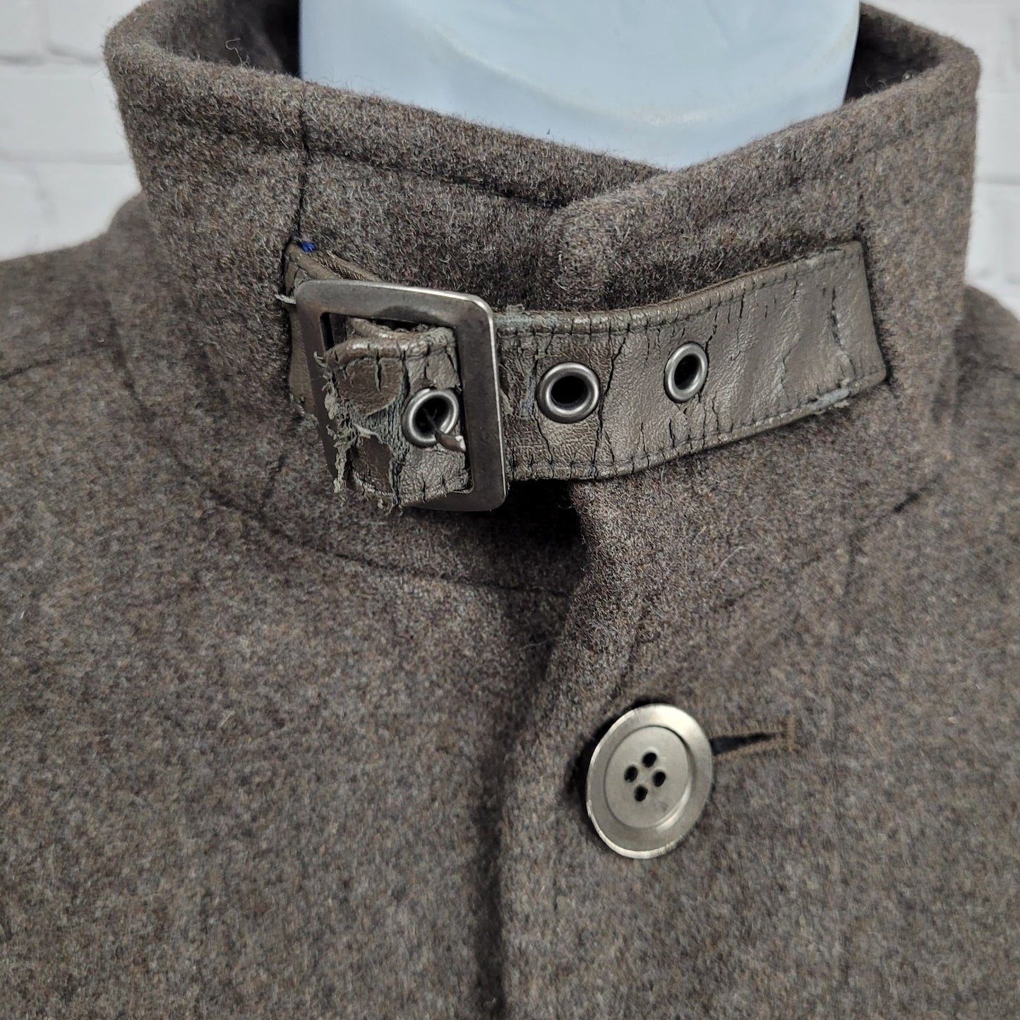 Kenneth Cole Brown Wool Blend Insulated Quilted Lining Coat Size Medium M