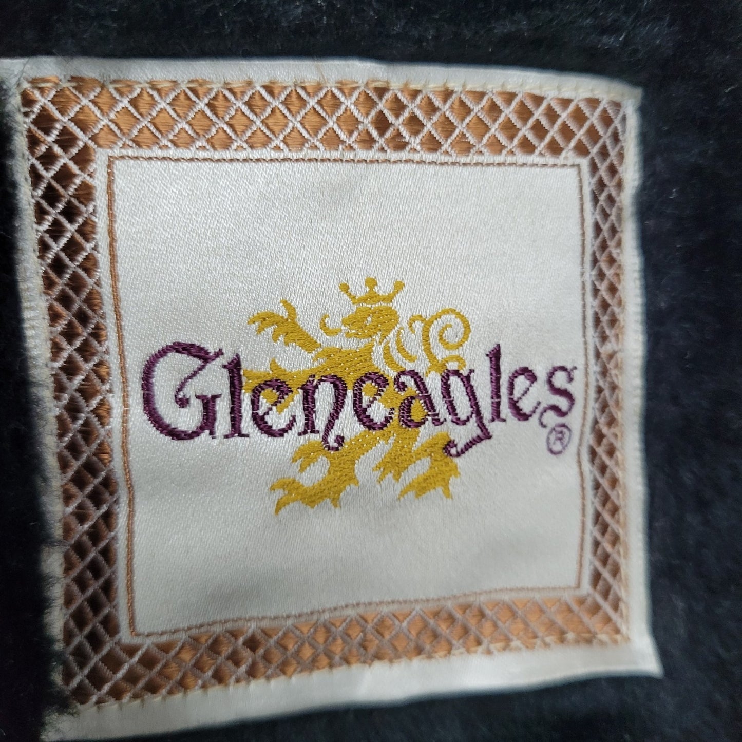 VTG Gleneagles Navy Button Removable Faux Fur Water Repellent Trench Coat 40