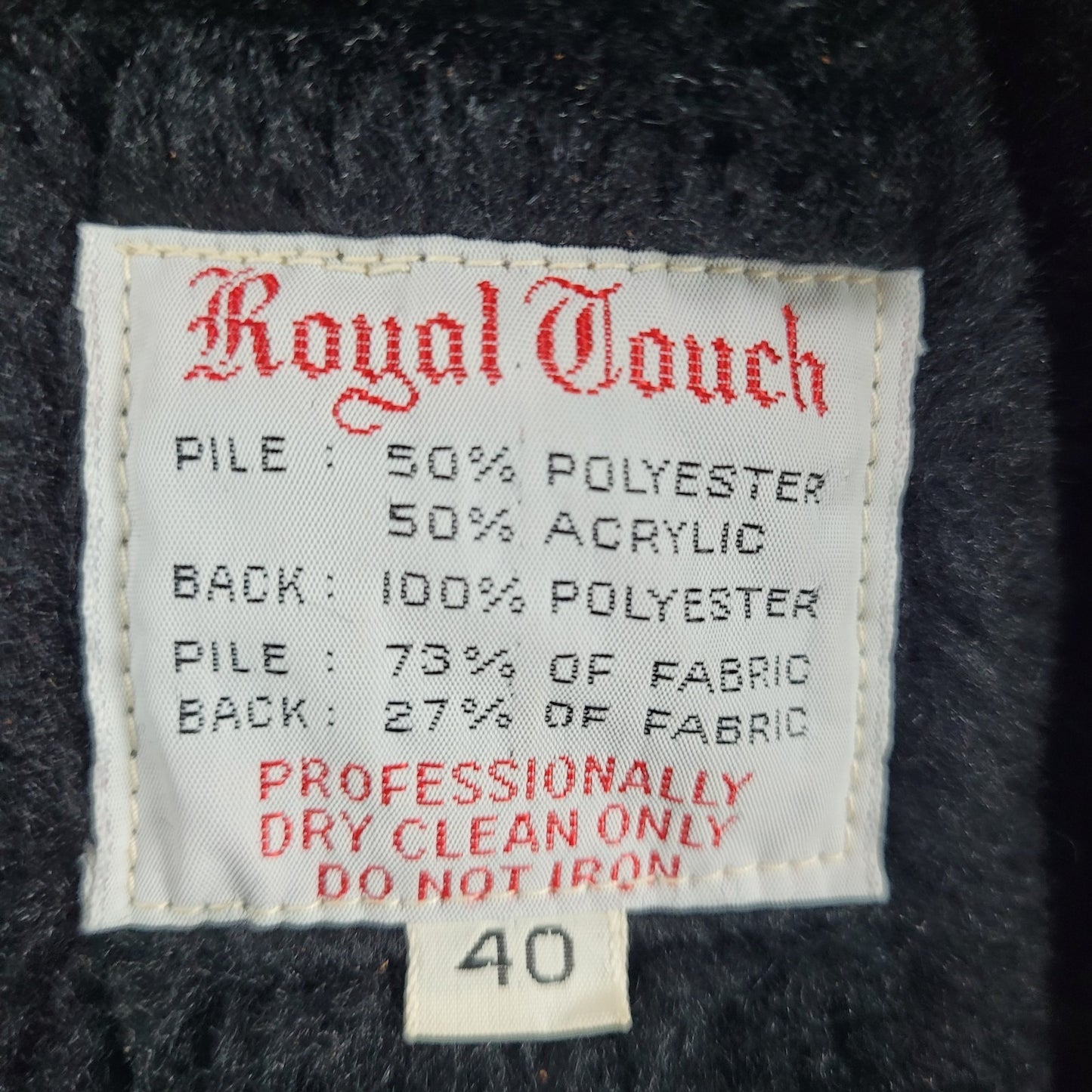 VTG Gleneagles Navy Button Removable Faux Fur Water Repellent Trench Coat 40
