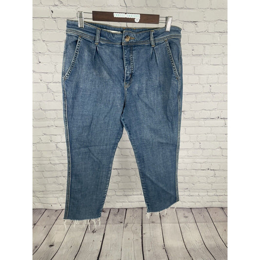 Pilcro And The Letterpress By Anthropologie Hi Rise Relaxed Ankle Jean Size 30