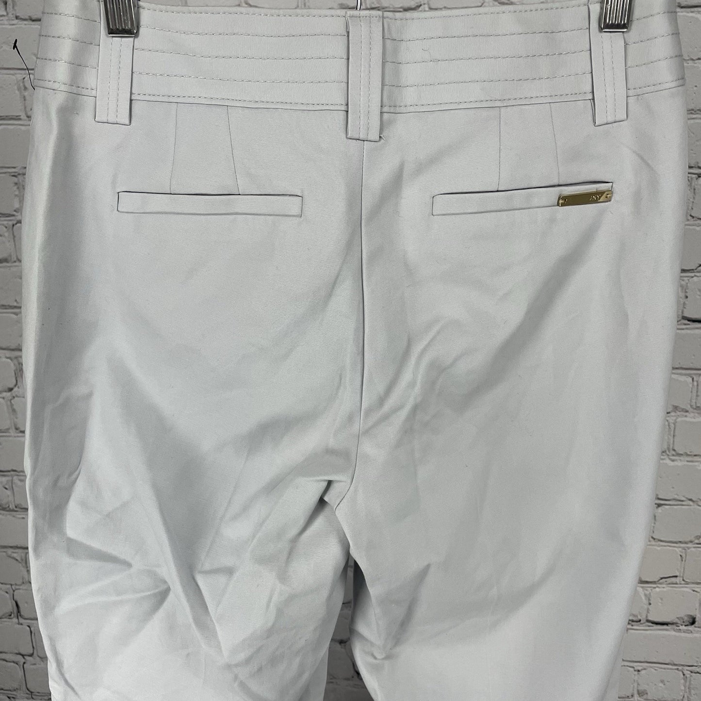 NWT Jones New York Grey Cotton Stretch Mid Rise Tapered Pants Size 6 (30x28)