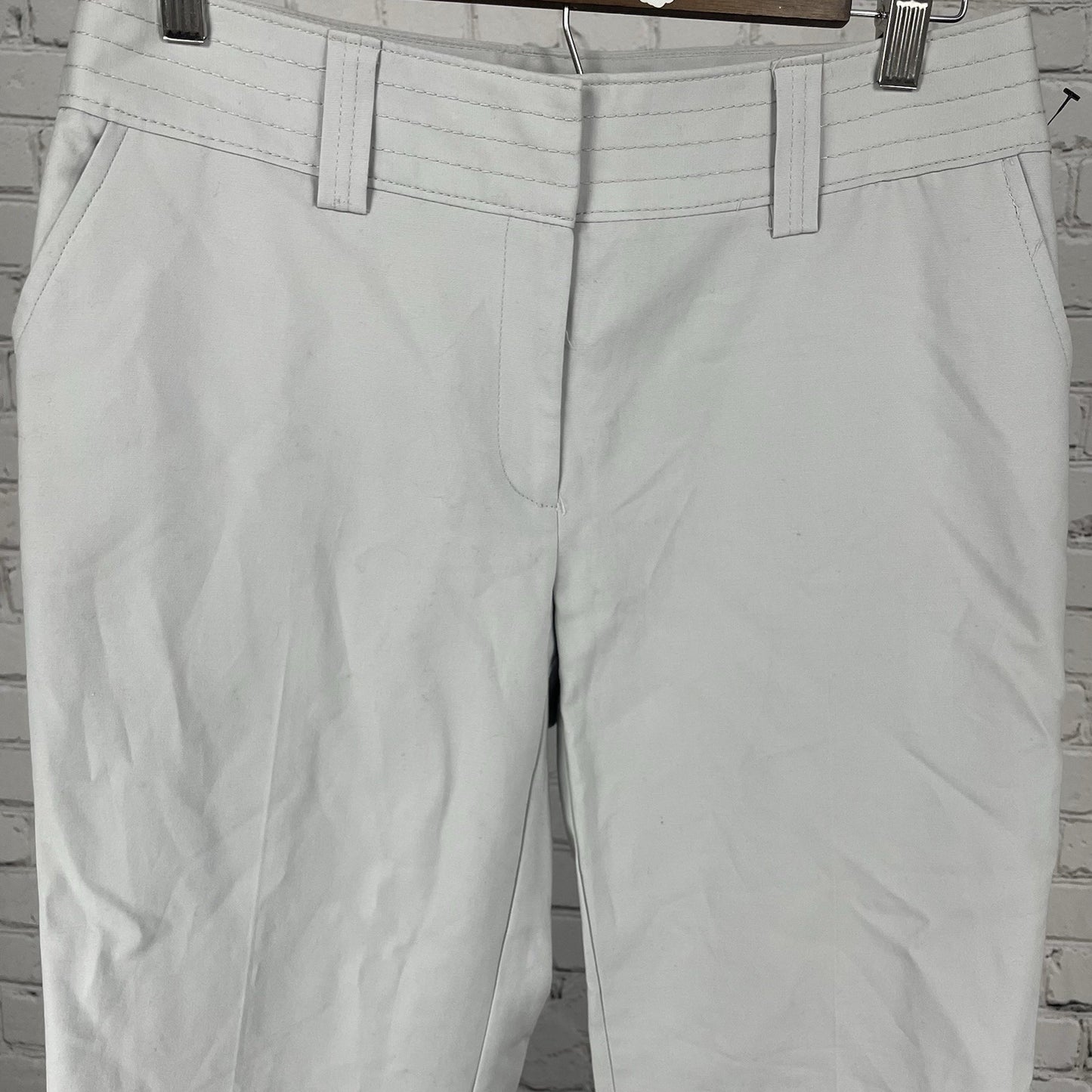 NWT Jones New York Grey Cotton Stretch Mid Rise Tapered Pants Size 6 (30x28)
