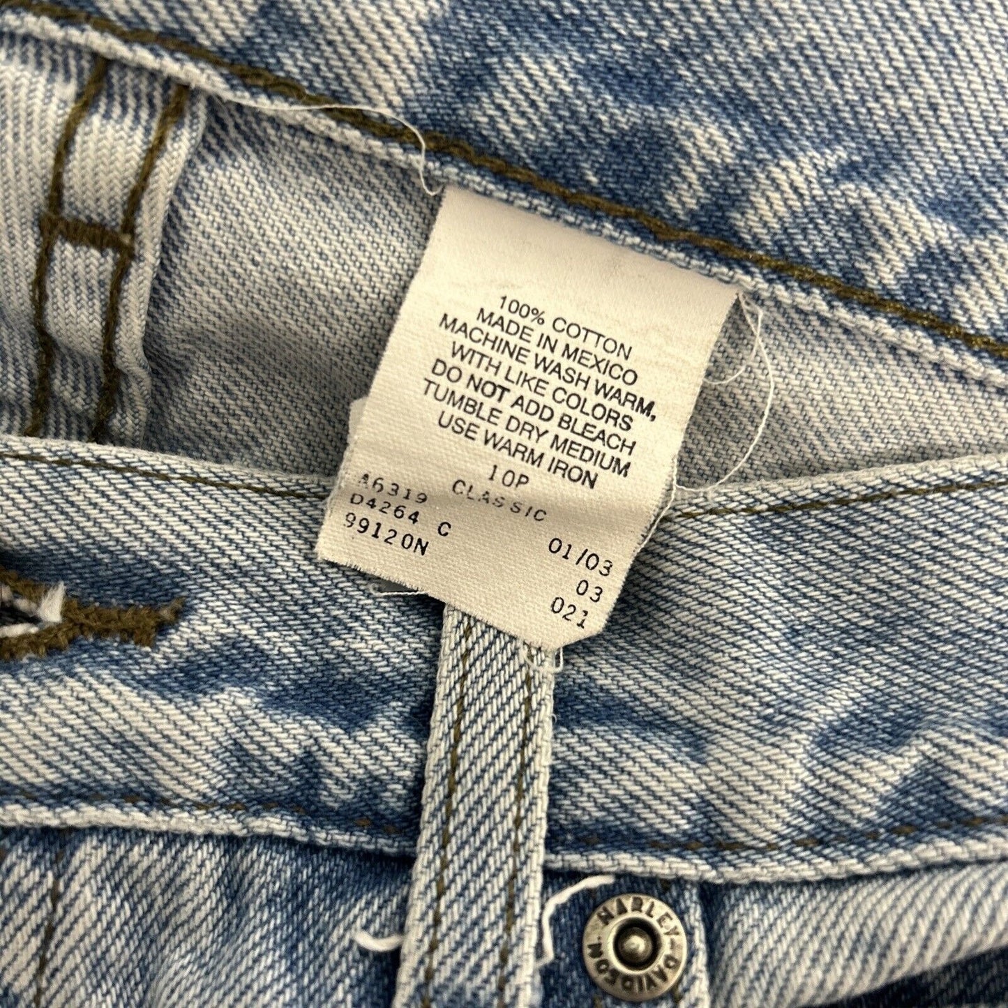 Harley Davidson Light Wash Straight Leg Women’s Denim Blue Jeans 10P (28 x 29.5)