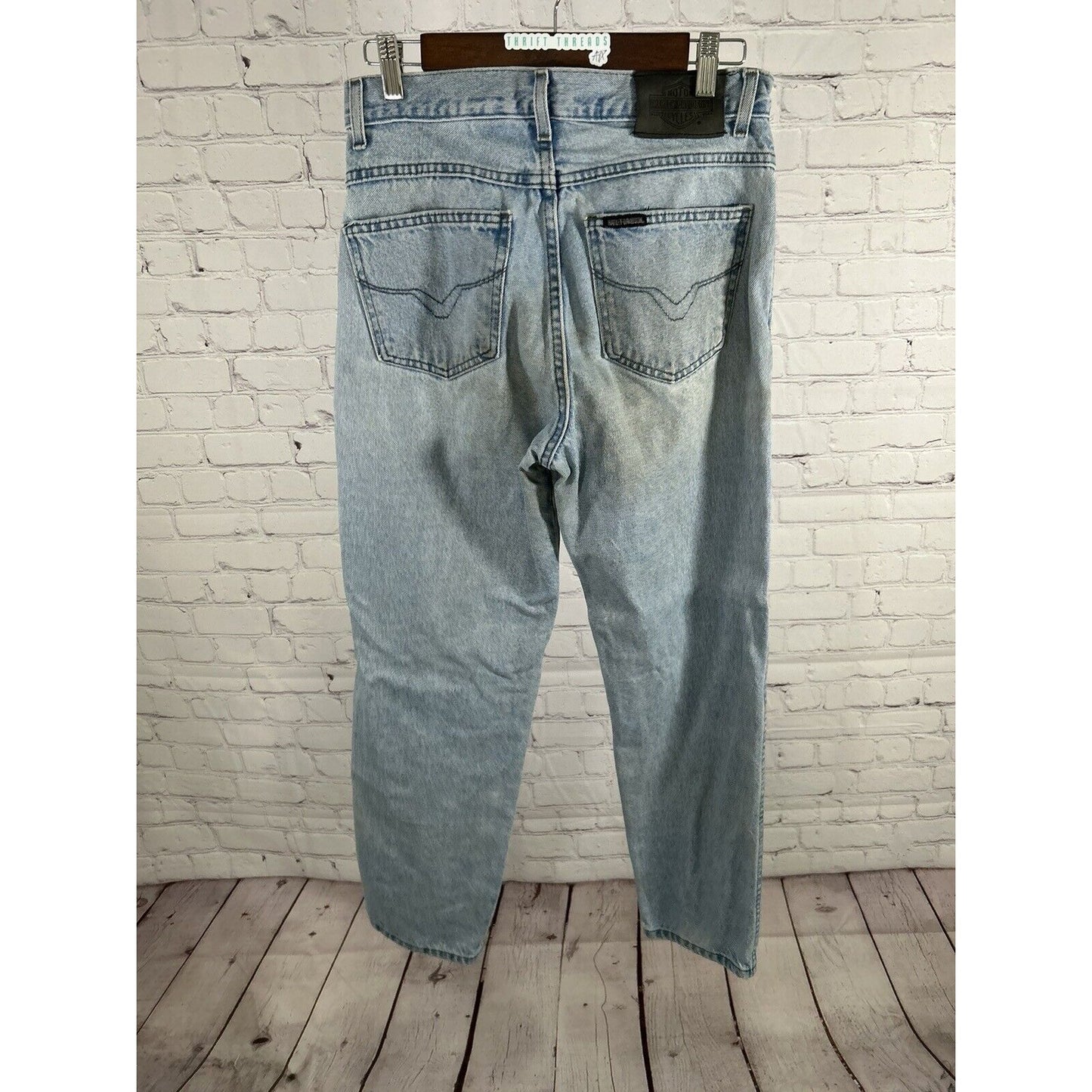 Harley Davidson Light Wash Straight Leg Women’s Denim Blue Jeans 10P (28 x 29.5)