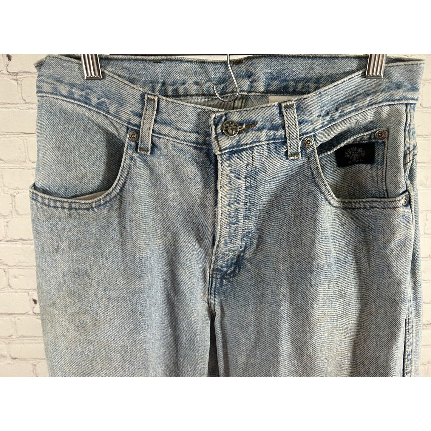 Harley Davidson Light Wash Straight Leg Women’s Denim Blue Jeans 10P (28 x 29.5)
