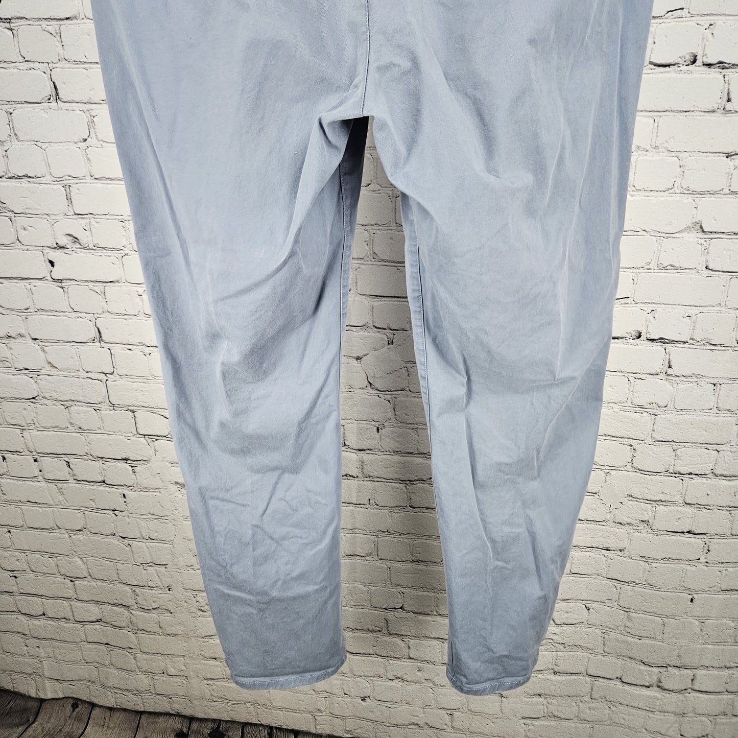 Bonobos Blue Straight Leg Cotton Stretch Flat Front Mid Rise Chino Pants 35x32