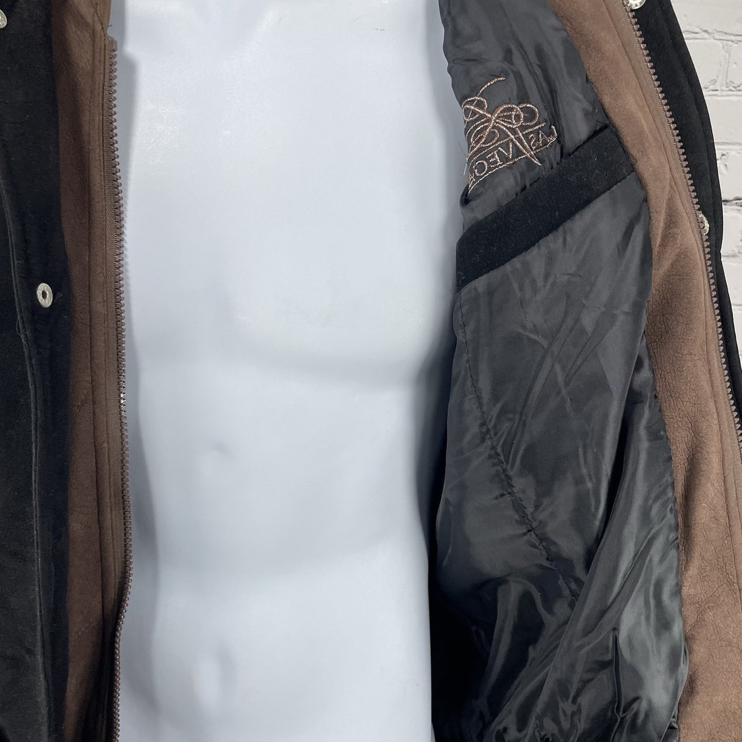 Jon Lauren Apparel Black Las Vegas Varsity Zipped Snap Pockets Jacket Size L