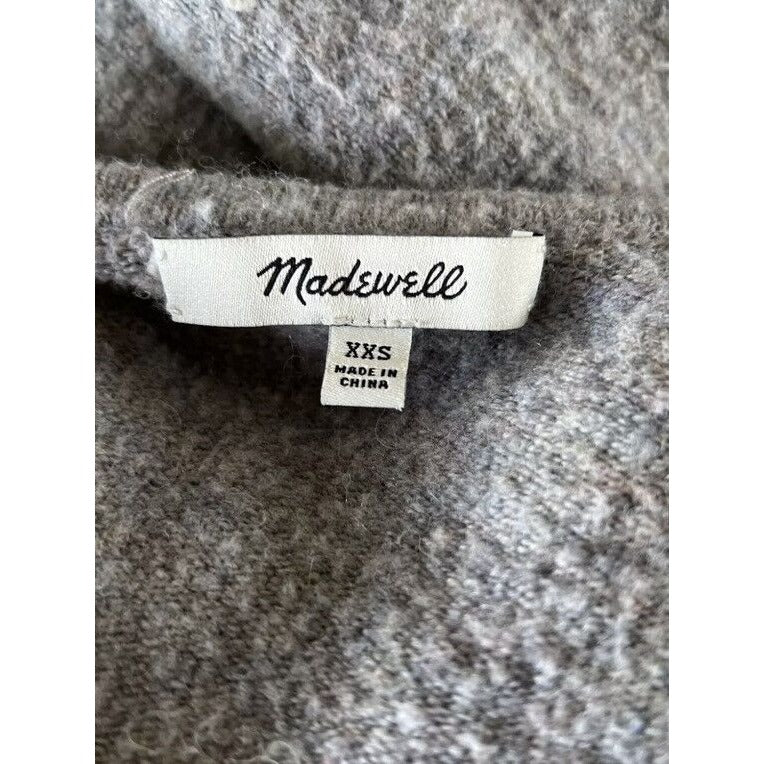 Madewell Gray Open Oversized Cardigan Sweater Pocket Long Sleeve Wool Alpaca XXS