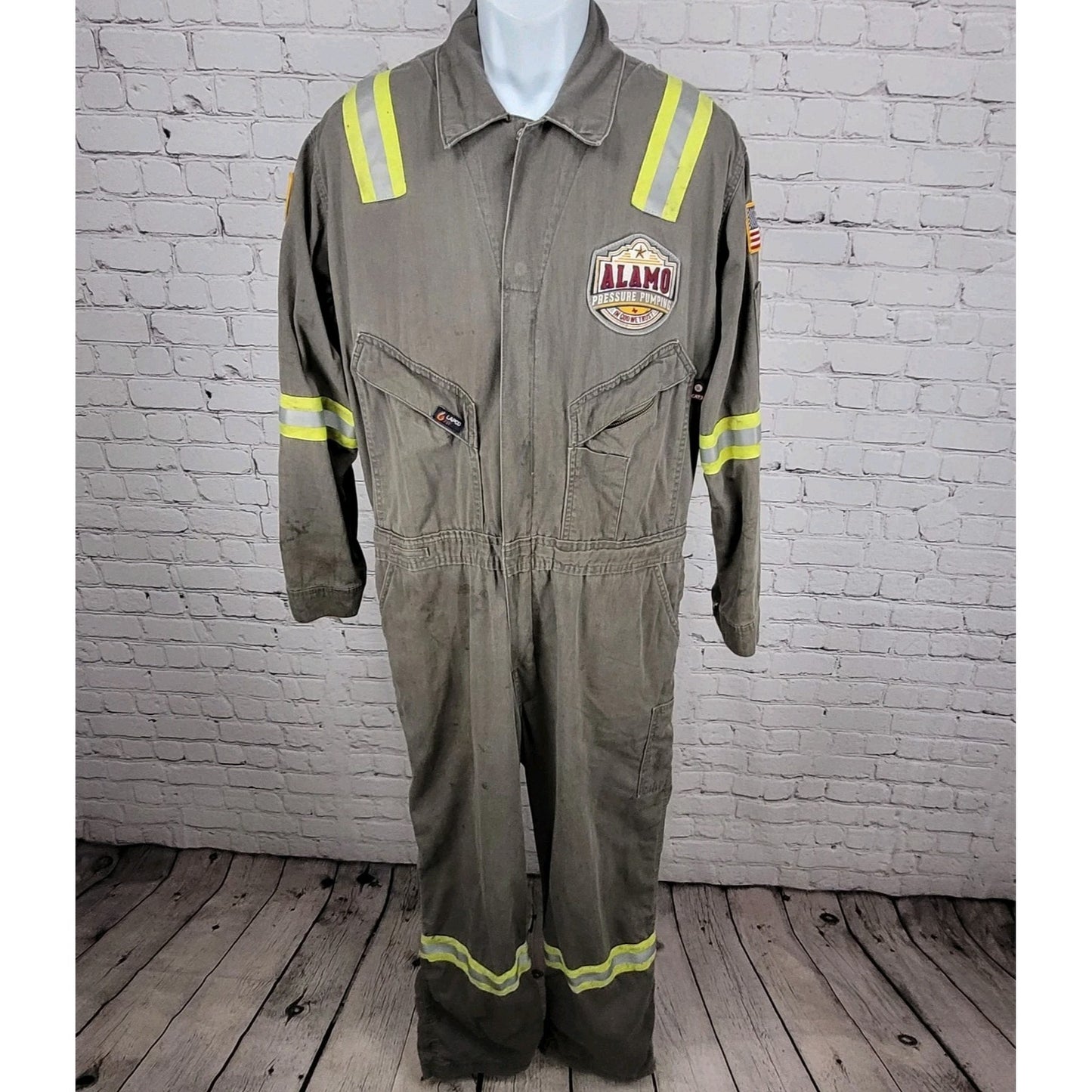 Alamo Pressure Pumping LapcoFR Uniform Coveralls Texas USA Size Large L Reg