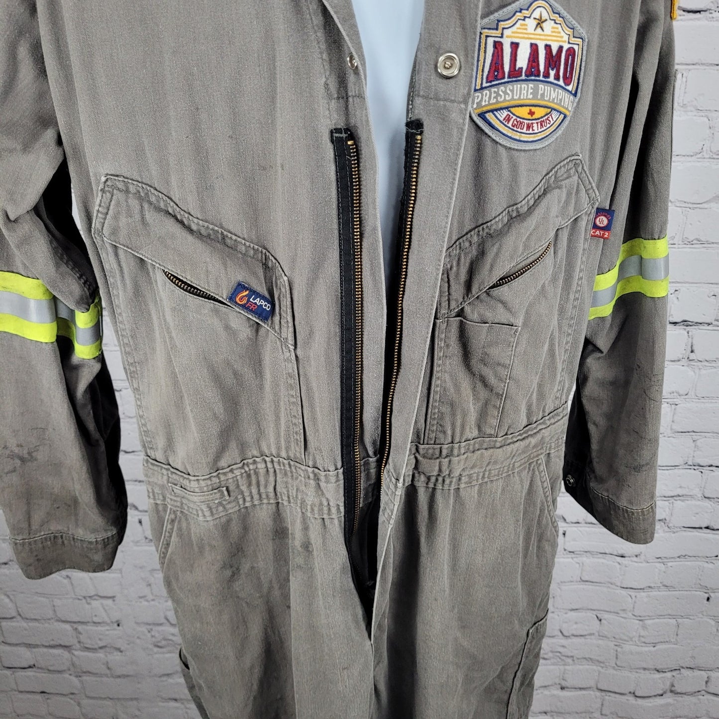 Alamo Pressure Pumping LapcoFR Uniform Coveralls Texas USA Size Large L Reg
