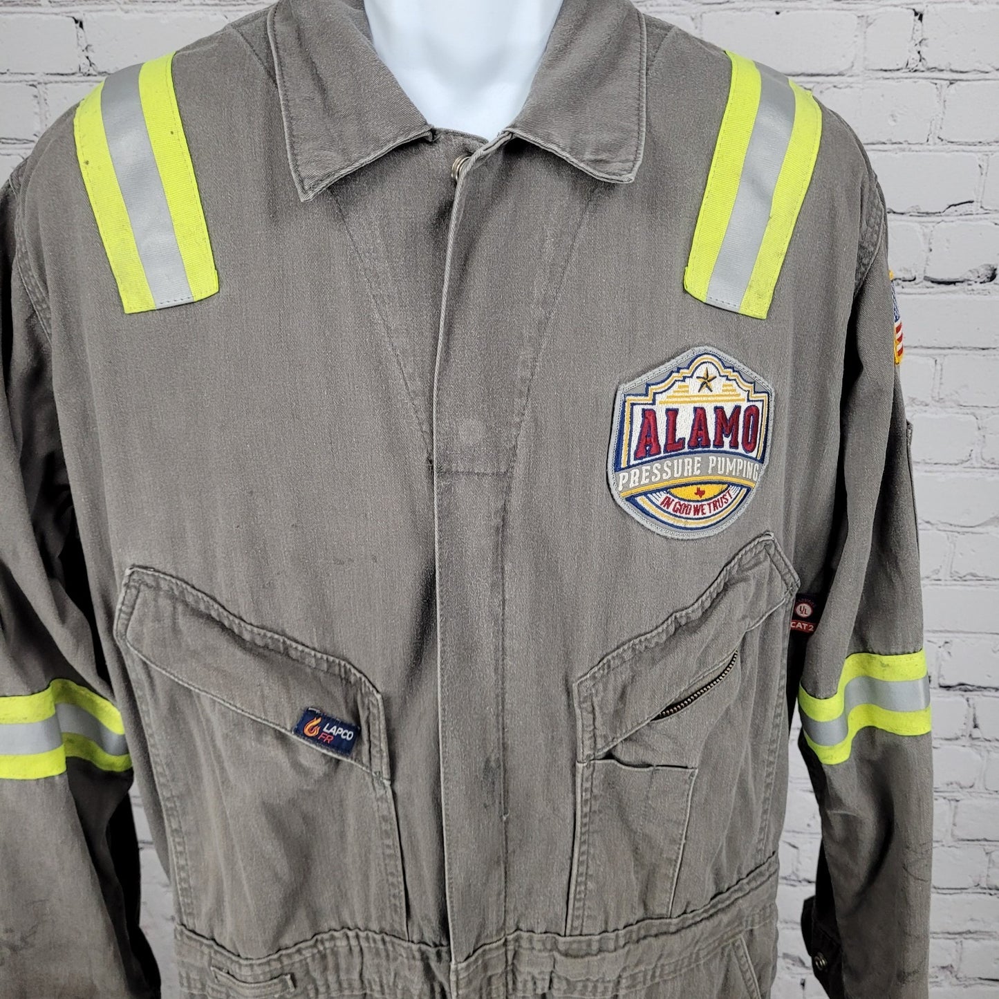 Alamo Pressure Pumping LapcoFR Uniform Coveralls Texas USA Size Large L Reg