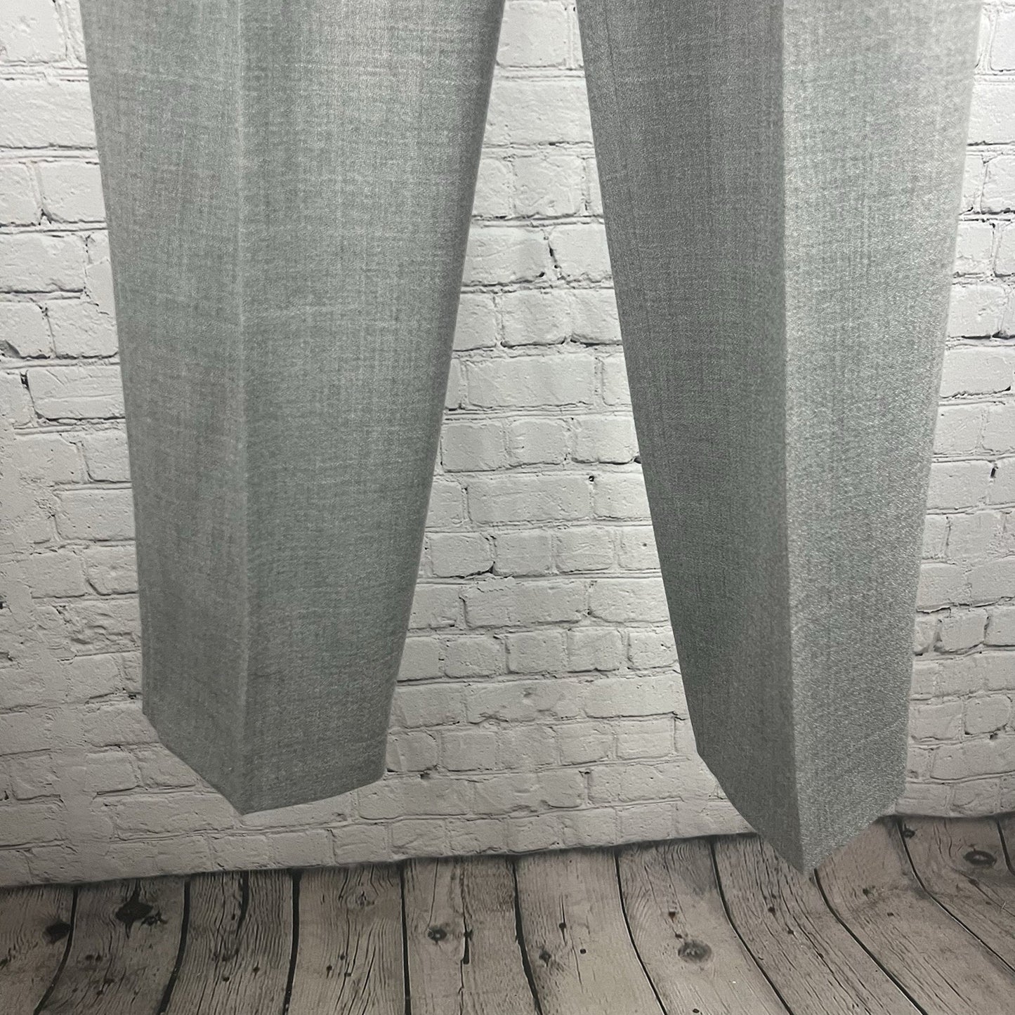 VTG JH Collectibles Gray Wool Pleated Lined High Waisted Dress Pants 12 (28X31)