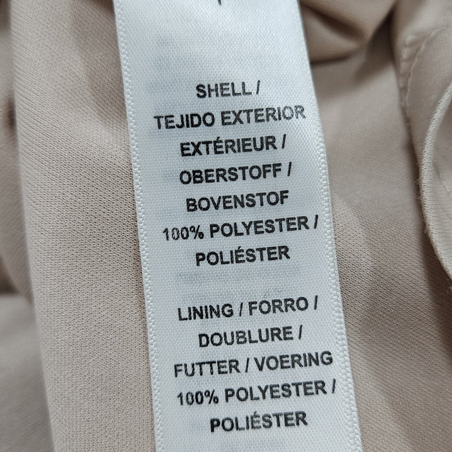 Adrianna Papell Beige Pink Beaded Sequin Sheer Waist Gown Formal Maxi Dress 0