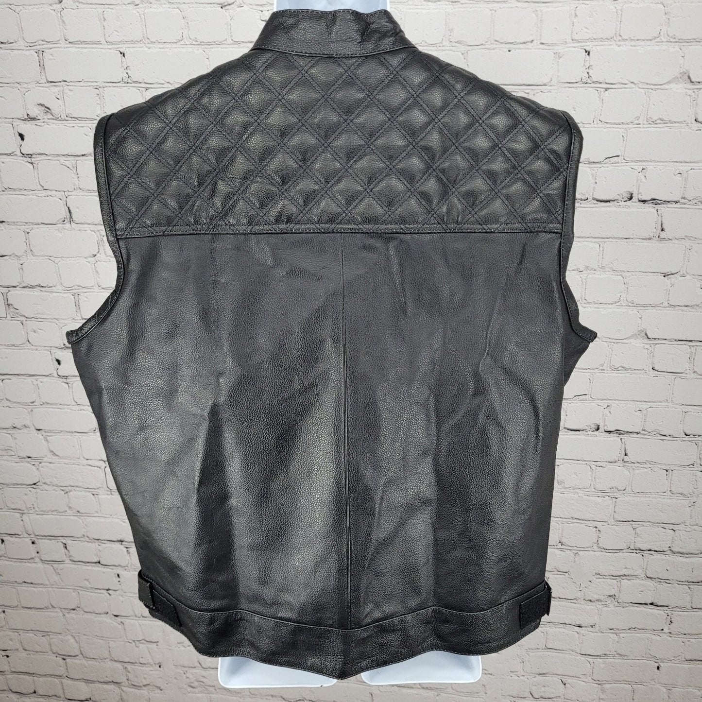 Jackets 4 Bikes Black Full Zip Concealed Carry Pocket Motorcycle Biker Vest XL