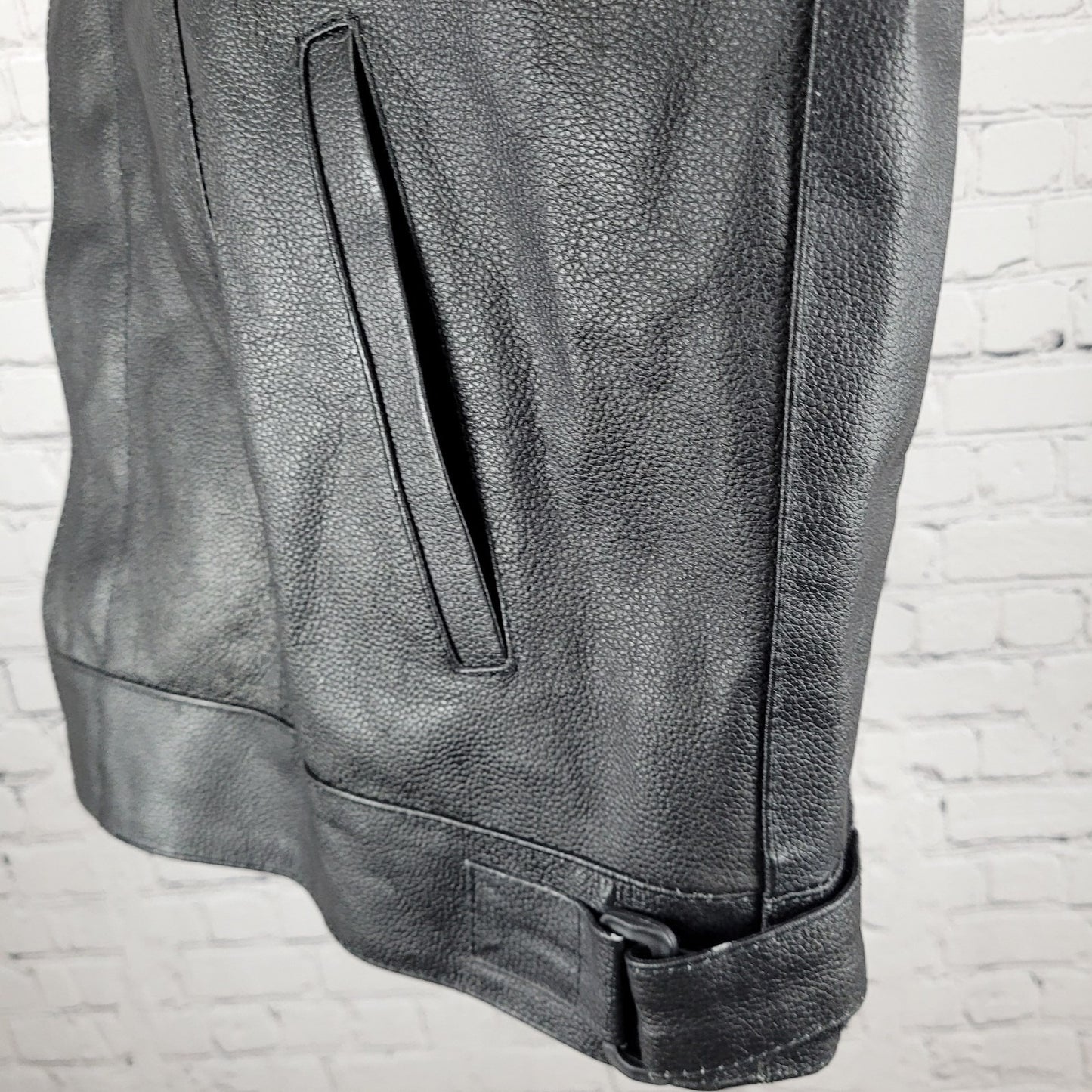 Jackets 4 Bikes Black Full Zip Concealed Carry Pocket Motorcycle Biker Vest XL