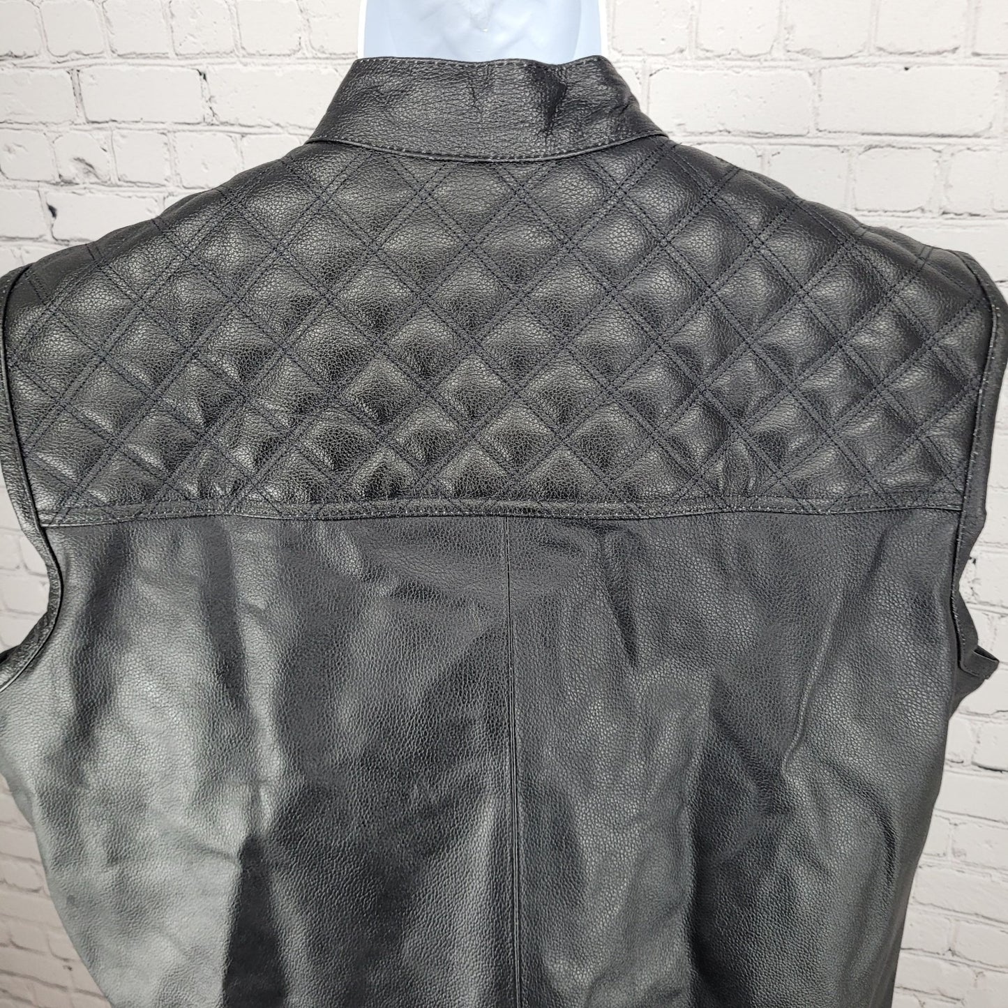 Jackets 4 Bikes Black Full Zip Concealed Carry Pocket Motorcycle Biker Vest XL