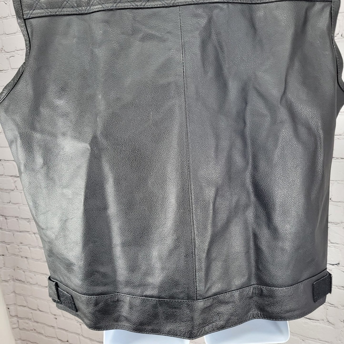 Jackets 4 Bikes Black Full Zip Concealed Carry Pocket Motorcycle Biker Vest XL