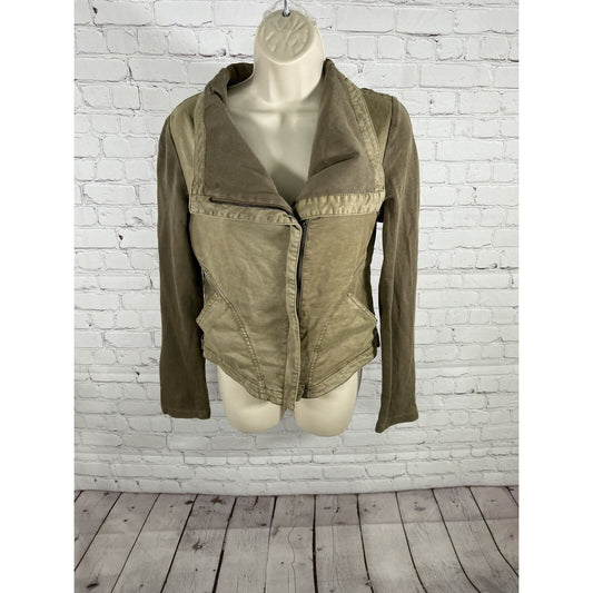 Marrakech Anthropologie Brown Full Zip Moto Jacket Women’s S