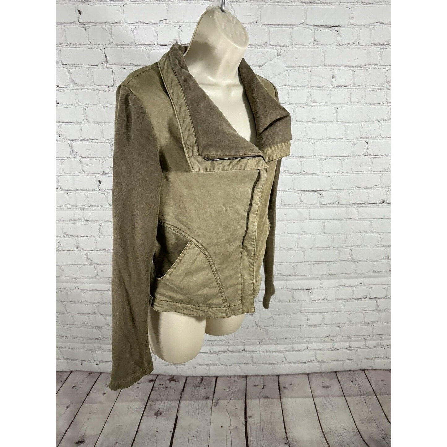 Marrakech Anthropologie Brown Full Zip Moto Jacket Women’s S
