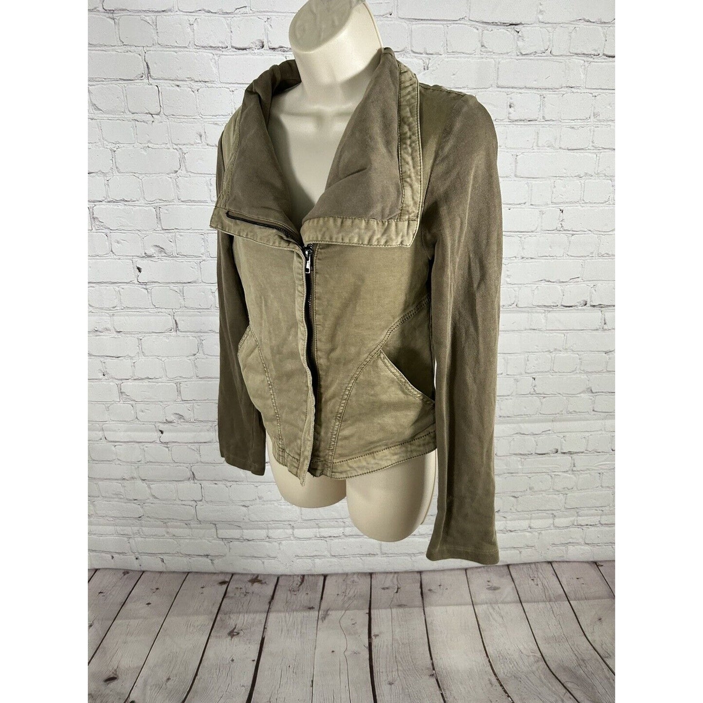 Marrakech Anthropologie Brown Full Zip Moto Jacket Women’s S