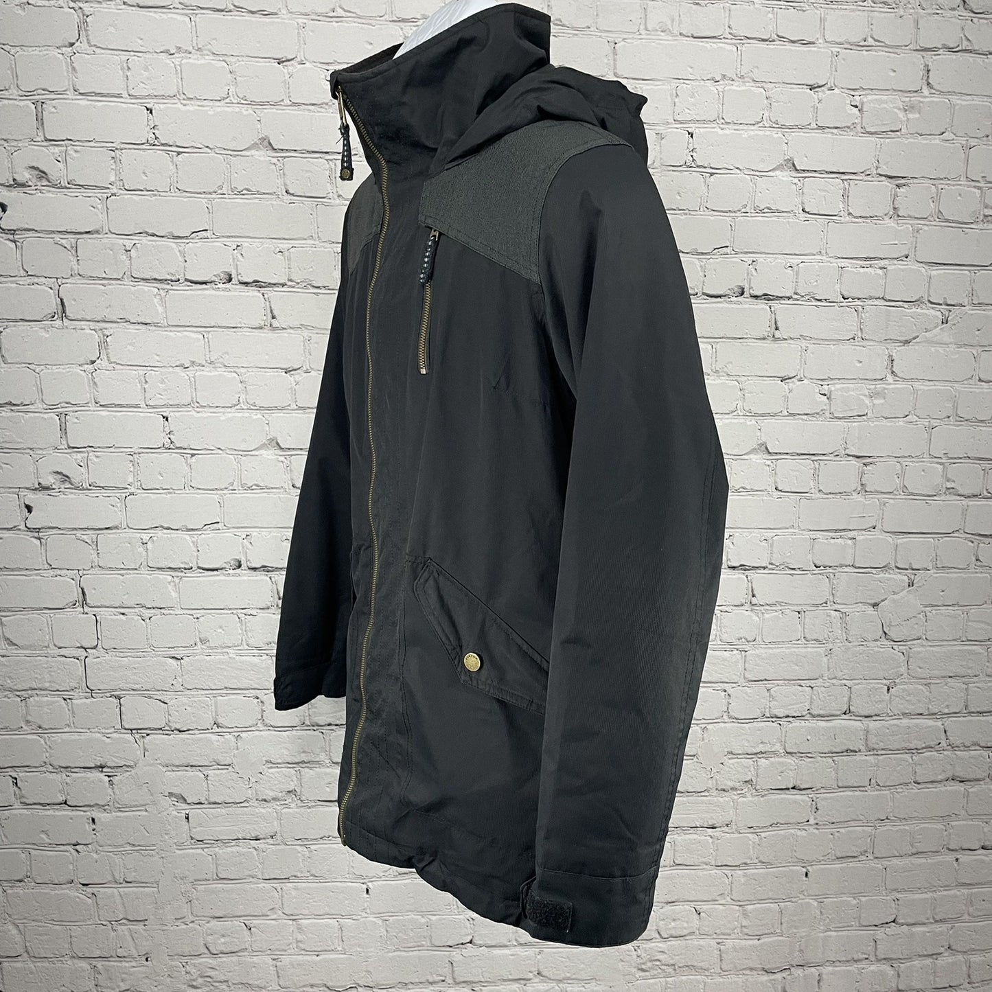 Burton Black Dry Ride Thermolite Zipped Hooded Insulated Coat Size Small S