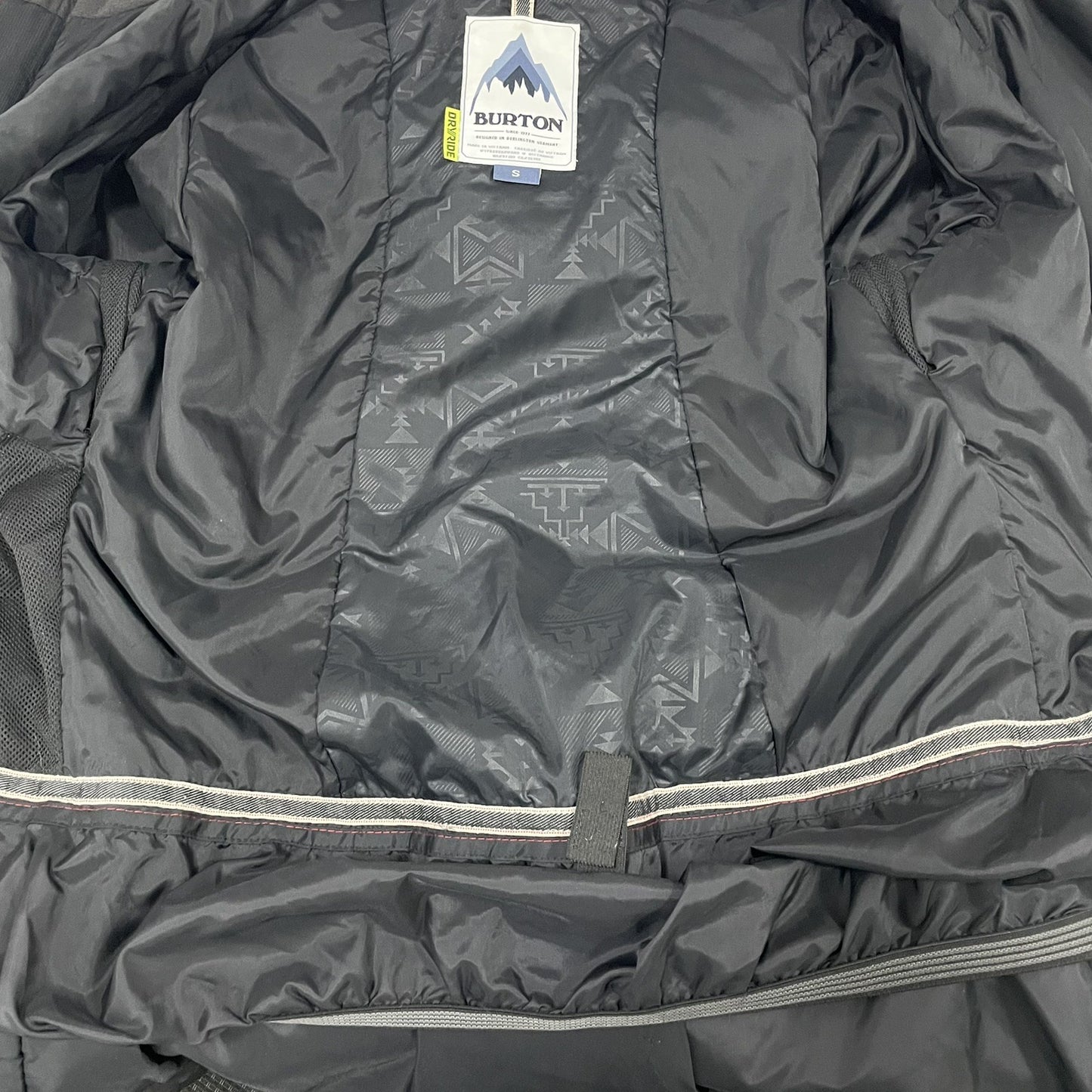 Burton Black Dry Ride Thermolite Zipped Hooded Insulated Coat Size Small S