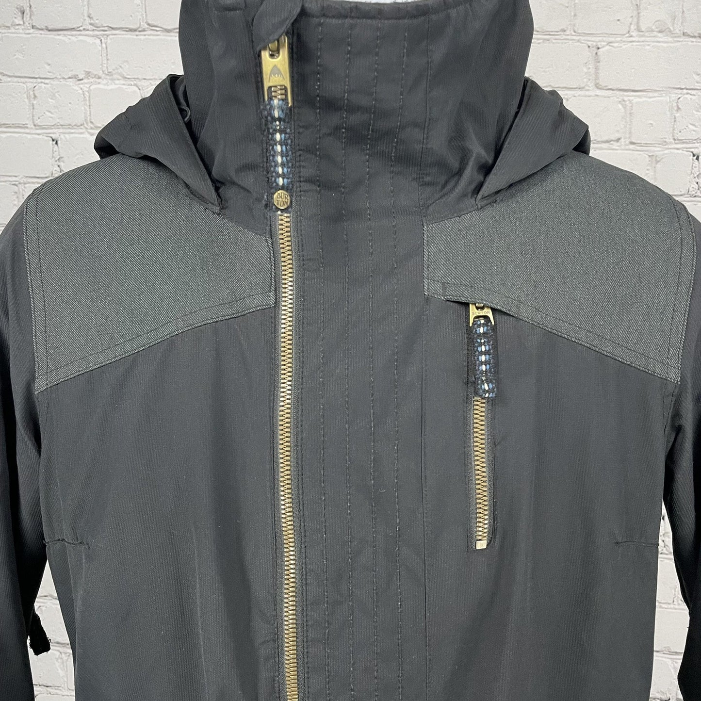 Burton Black Dry Ride Thermolite Zipped Hooded Insulated Coat Size Small S