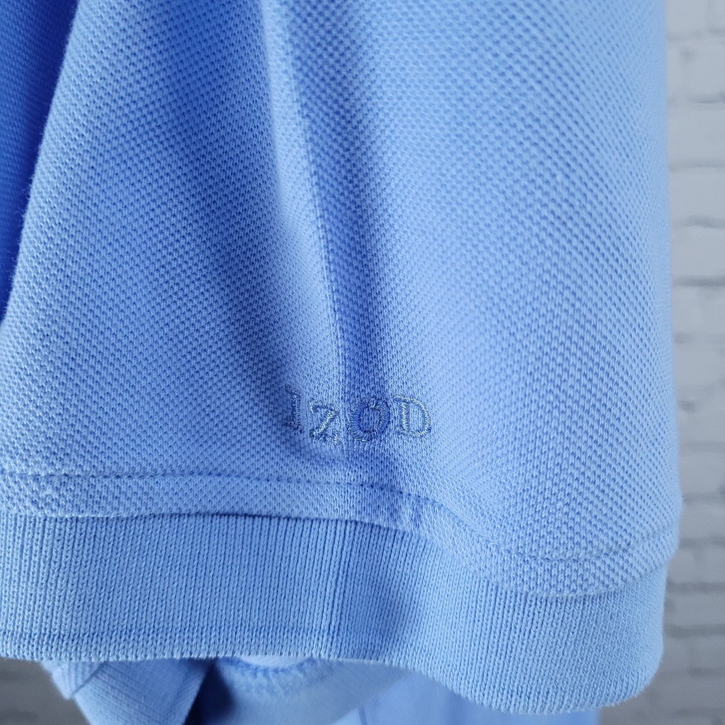 NWD Izod Blue Silk Wash 100% Cotton Short Sleeve Buttoned Polo Shirt XXXL